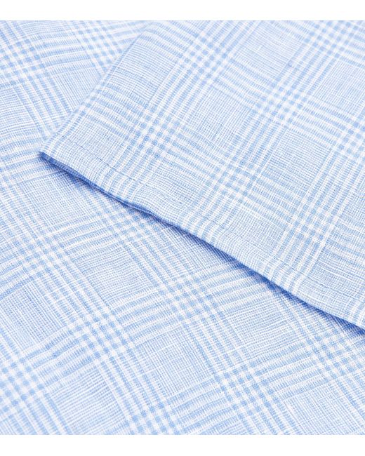 Eskandar Blue Check Peter-pan-collar Shirt