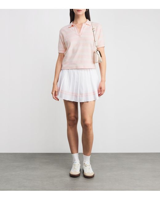 Sporty & Rich Pink Cotton Terry Polo Shirt
