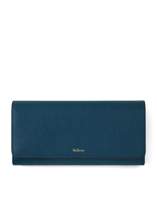 Mulberry Blue Leather Continental Wallet