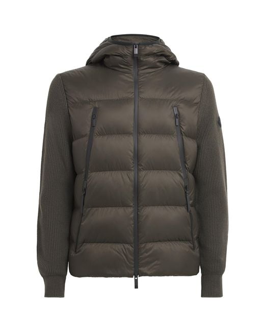 Moncler Gray Virgin Wool Down-Filled Hybrid Jacket for men