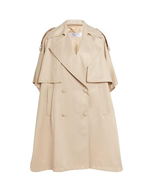 Max Mara Natural Double-breasted Trench Cape