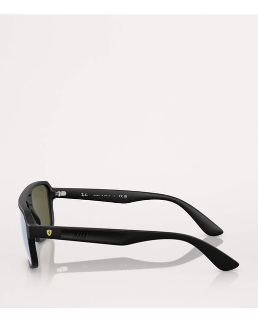 Ray-Ban Gray Nylon Rb4414M Scuderia Ferrari Collection Sunglasses