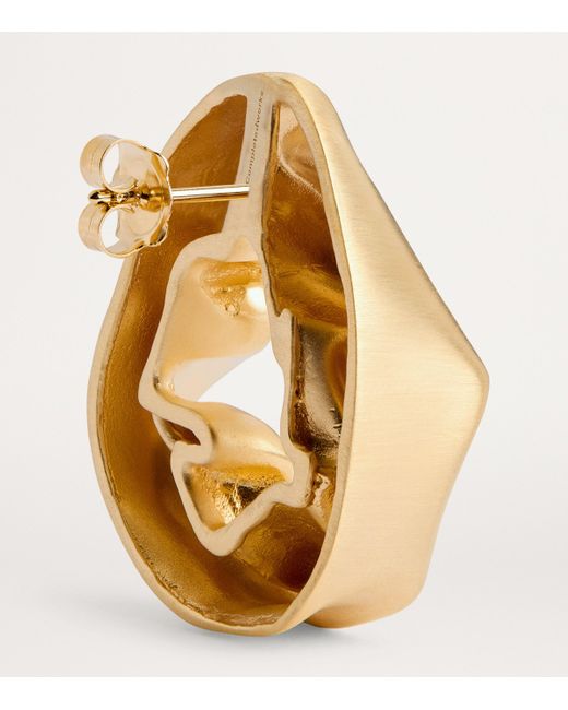 Completedworks Metallic Plated Scrunch Earrings