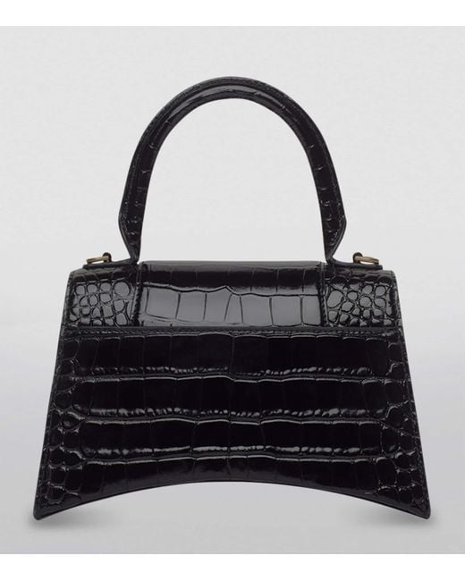 Balenciaga Black S Hourglass Top-Handle Bag