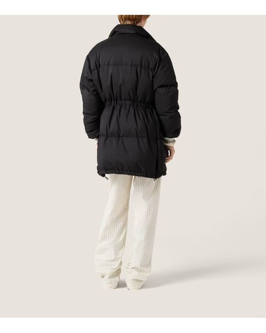 Miu Miu Black Down Technical Pongé Puffer Jacket