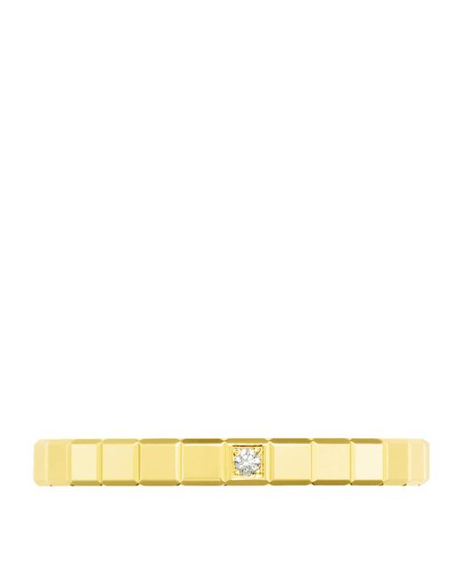 Chopard Metallic And Diamond Ice Cube Ring