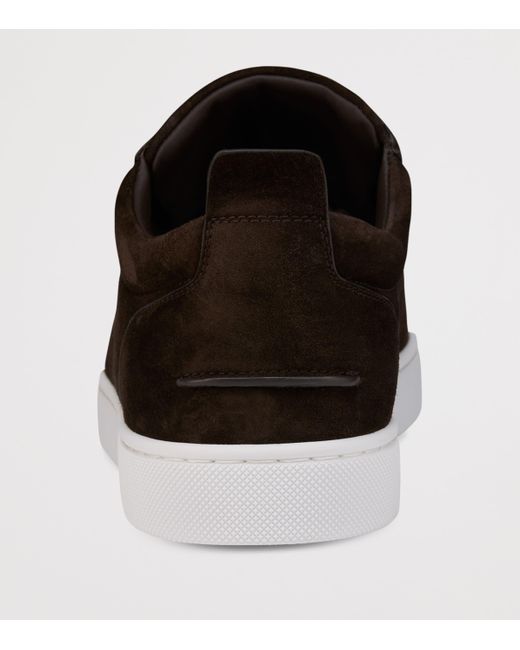 Christian Louboutin Brown St. Louis Suede Slip-On Sneakers for men