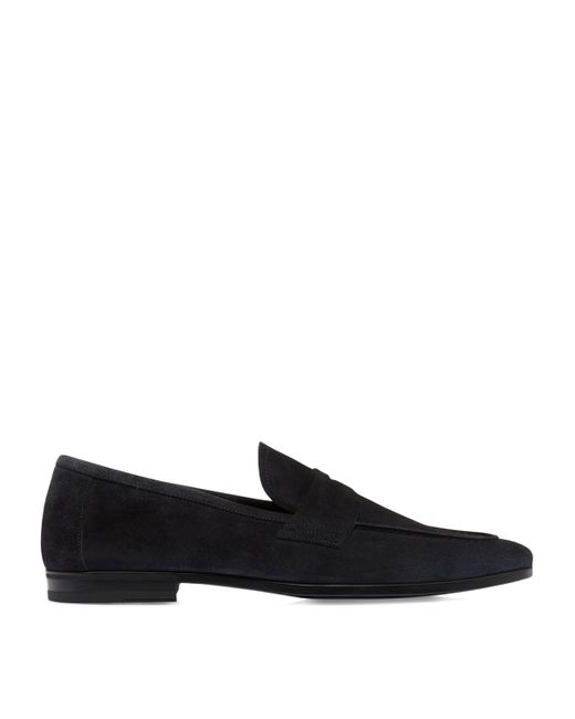 Tom Ford Black Suede Sean Penny Loafers
