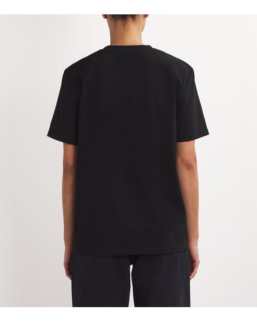 ADANOLA Black Cotton Oversized T-Shirt