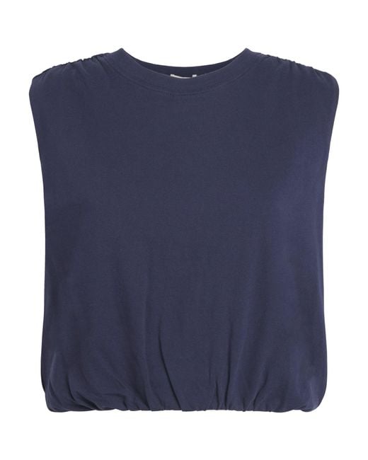 Rag & Bone Blue Mica Bubble Crop Top