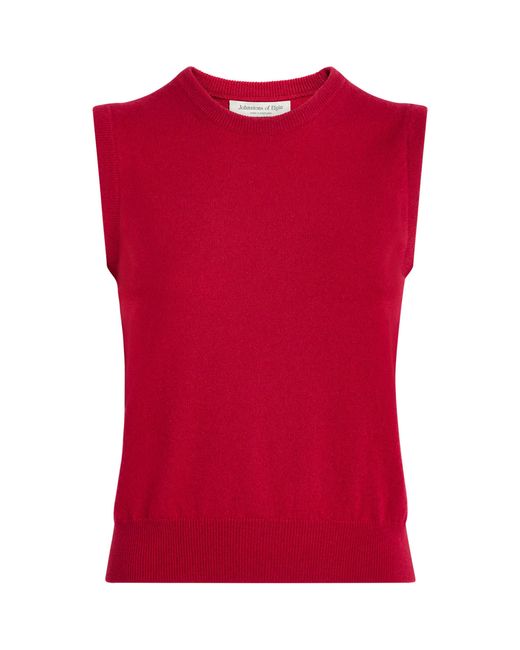 Johnstons Red Cashmere Iris Tank Top