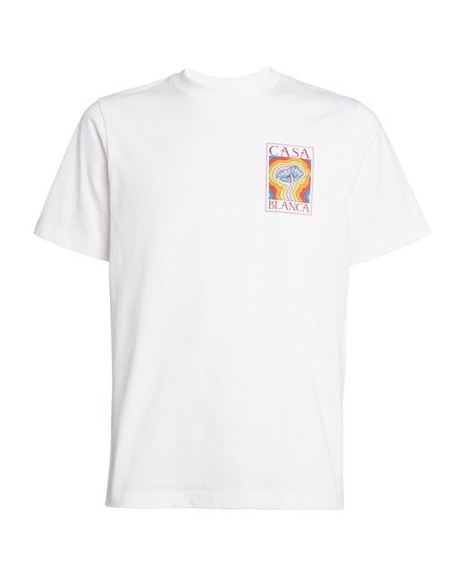 CASABLANCA White Mushroom Print T-shirt for men