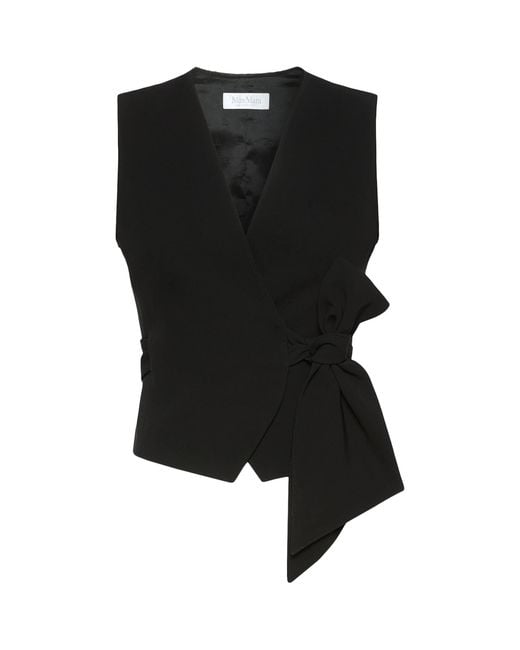 Max Mara Black Belted Waistcoat