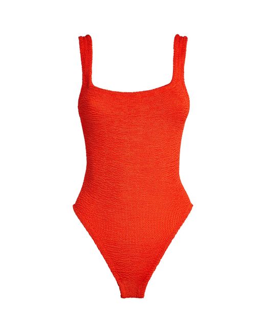 Hunza G Red Square-neck Swimsuit