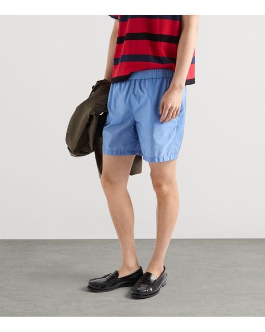 Prada Blue Re-Nylon Swim Trunks for men
