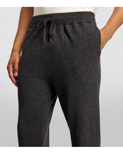 Derek Rose Black Cashmere Finley Sweatpants for men