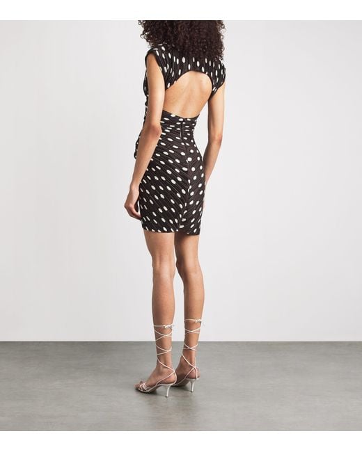 Cult Gaia Black Polka Dot Marilou Mini Dress