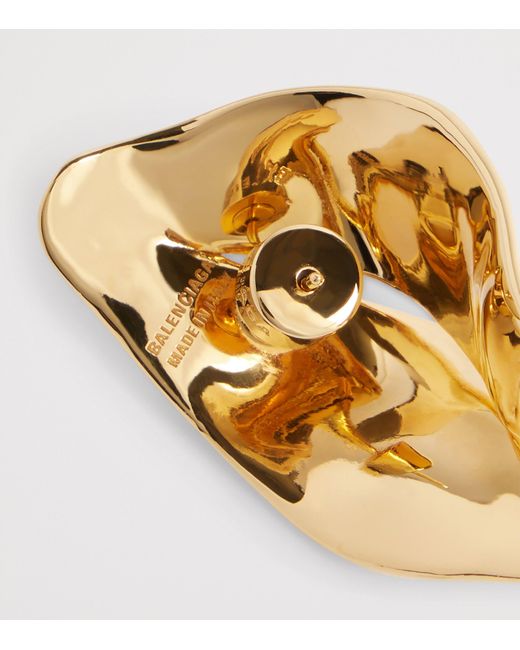 Balenciaga Metallic Bloom Earrings for men