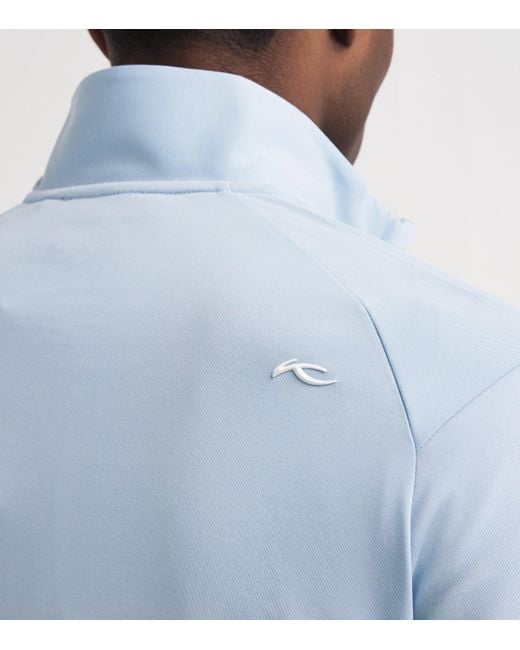 Kjus Blue Midlayer Kallen Quarter-Zip Sweater for men