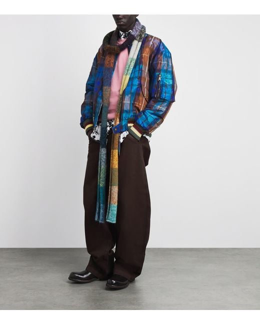 Vivienne Westwood Blue Reversible Bernardo Bomber Jacket for men