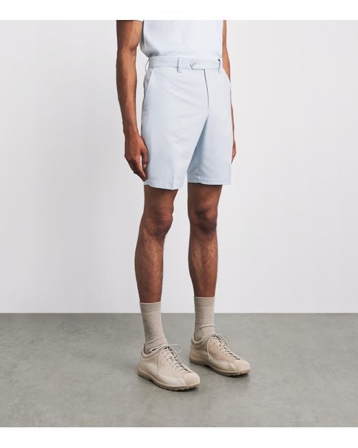 J.Lindeberg White Mitch Tailored Shorts for men