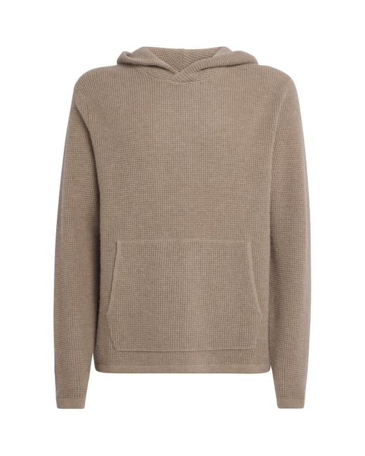 PAIGE Brown Merino-Cashmere-Blend Ojai Hoodie for men