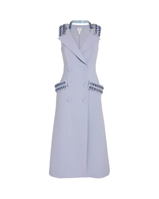 Huishan Zhang Purple Emerson Blazer Midi Dress