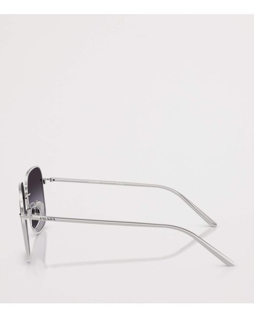 Prada Purple Metal Square Sunglasses