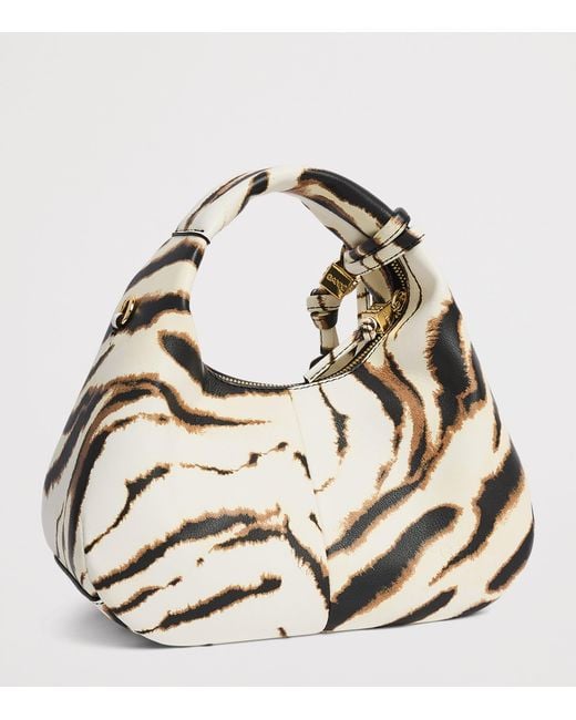 Ganni Metallic Mini Zebra Shoulder Bag