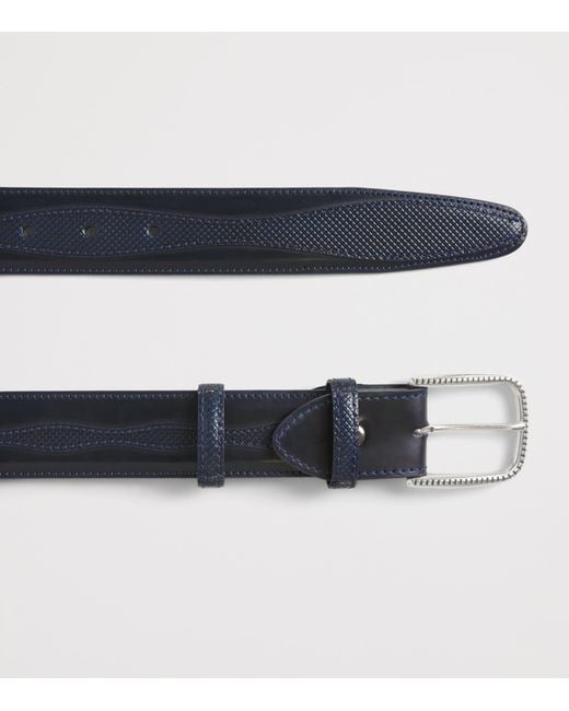 Elliot Rhodes Blue Leather Jolson Belt for men