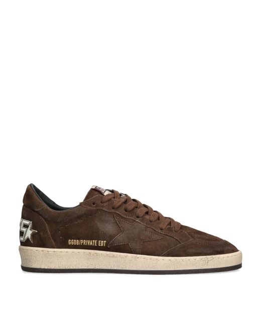 Golden Goose Deluxe Brand Brown Suede Ball Star Sneakers for men