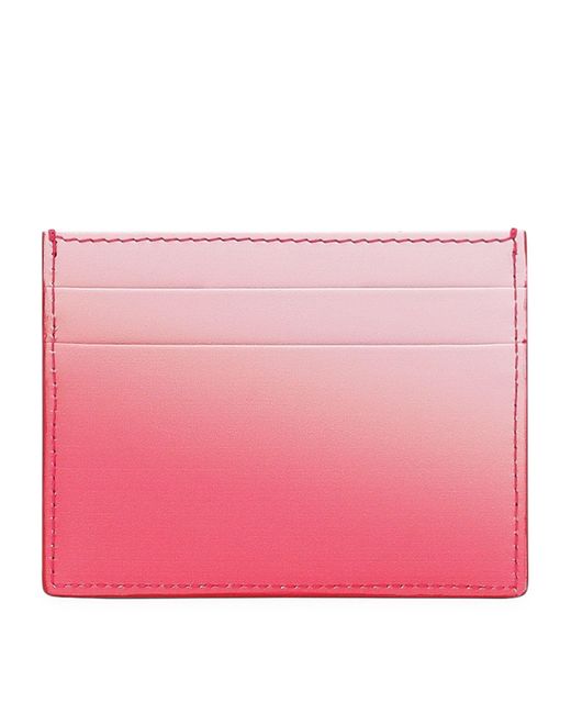Dolce & Gabbana Pink Leather Ombré Card Holder