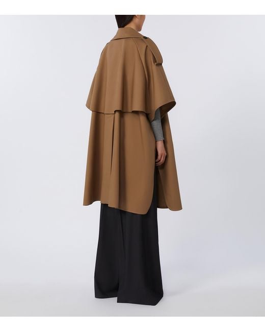 Max Mara Brown Cashmere Double-Breasted Cape