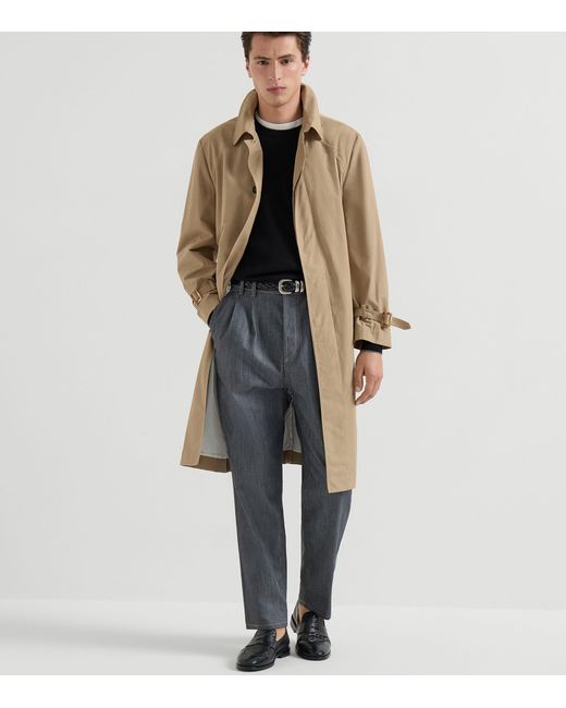 Brunello Cucinelli Black Cashmere Crew-Neck Sweater for men
