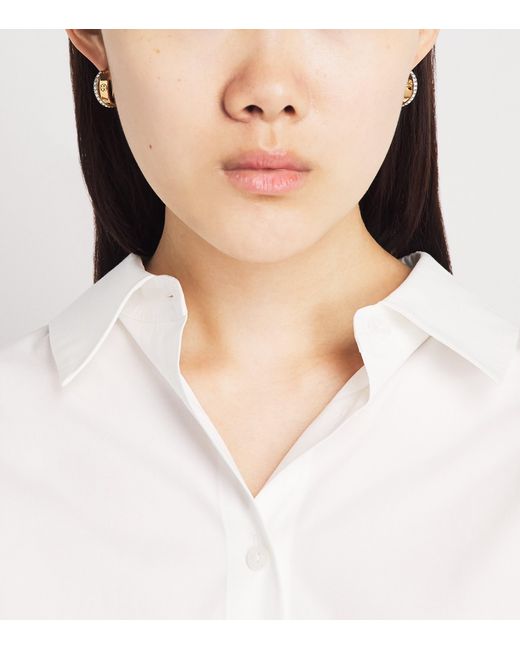 Tory Burch Metallic Icon Double Hoop Earrings
