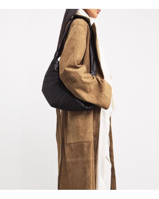 Lemaire Black Small Nappa Leather Croissant Cross-Body Bag