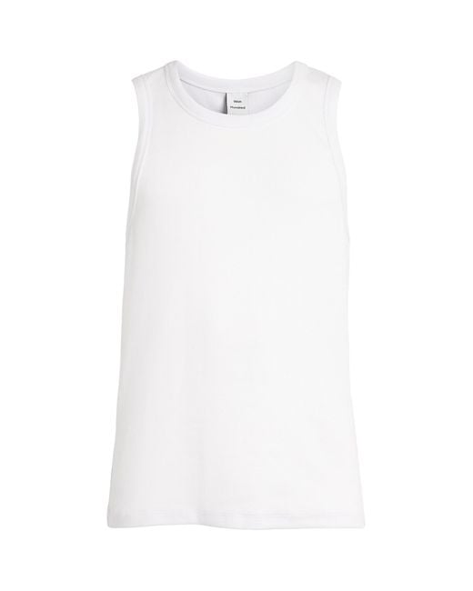 Won Hundred White Stretch-Cotton Simo Tank Top for men