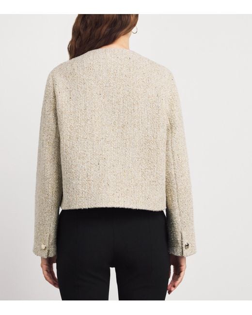 Maje White Bouclé Tweed Jacket