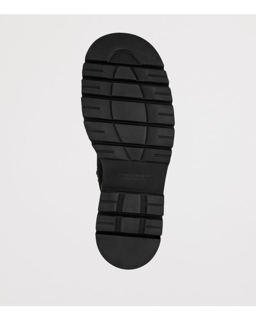 Bottega Veneta Black Leather Lace-Up Boots for men