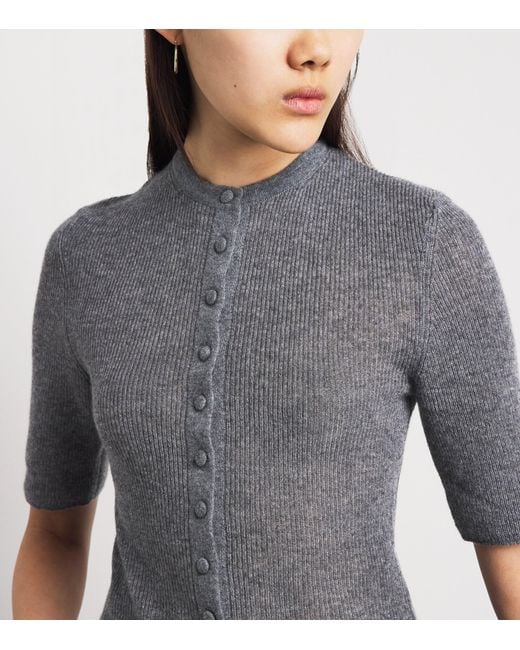 Citizens of Humanity Gray Wool-Cashmere Tabitha Cardigan