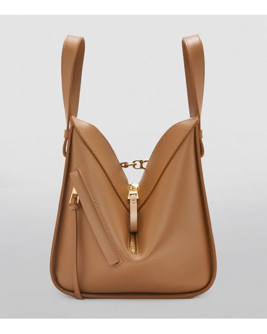 Loewe Brown Leather Compact Hammock Top-Handle Bag