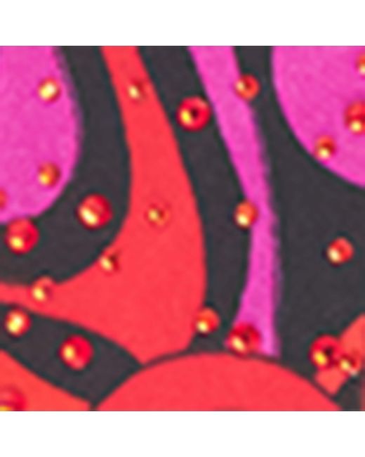 Emilio Pucci Red Embellished Printed Scarf