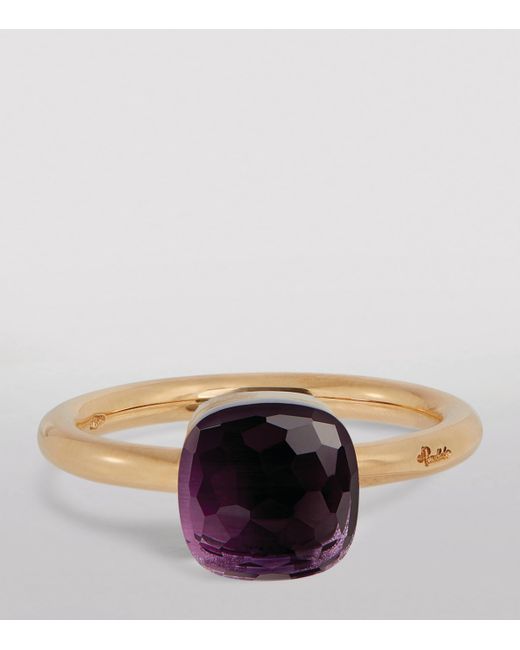 Pomellato Brown Rose, And Amethyst Nudo Petit Ring