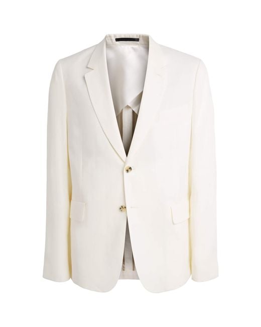 Paul Smith White Linen Single-Breast Blazer for men