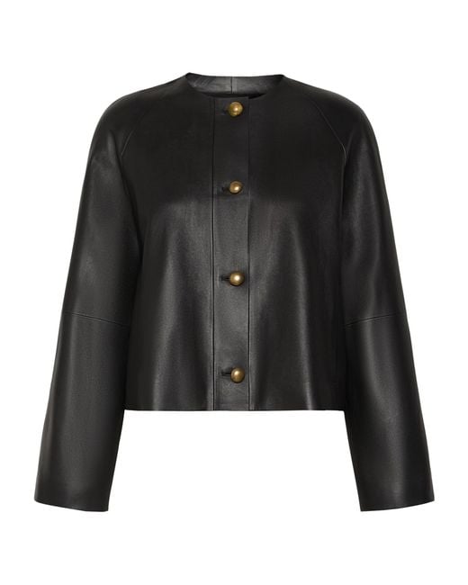 Max Mara Black Leather Jacket