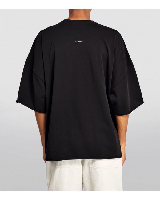Mordecai Black Cotton Oversized T-shirt for men