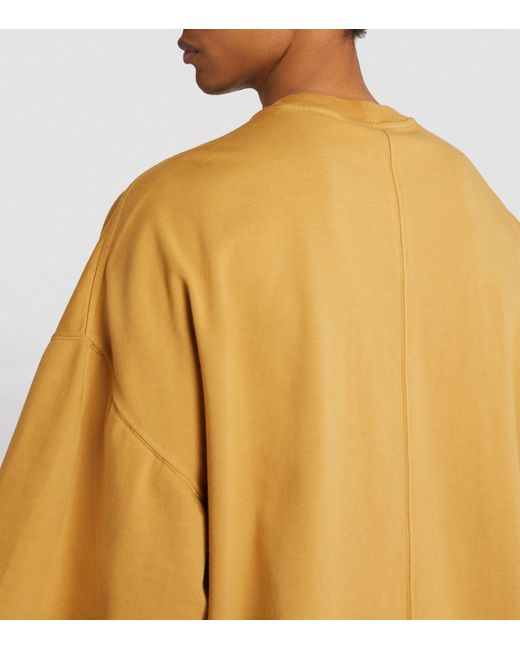 Rick Owens Yellow Cotton Tommy T-shirt for men