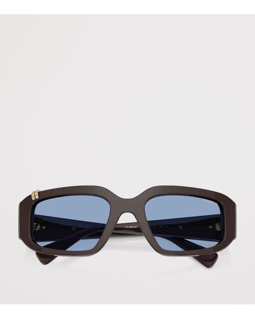 Vogue Blue Rhinestone Irregular Sunglasses