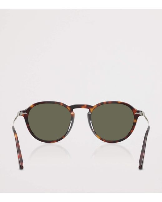 Persol Green Tortoiseshell Phantos Sunglasses