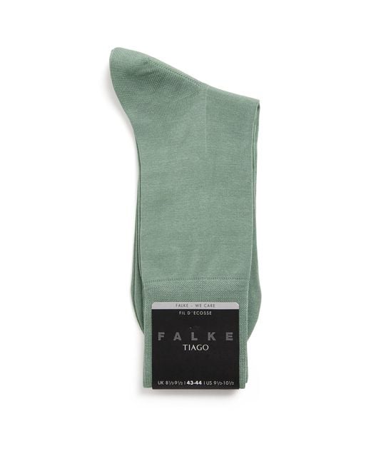 Falke Green Cotton-Blend Tiago Socks for men